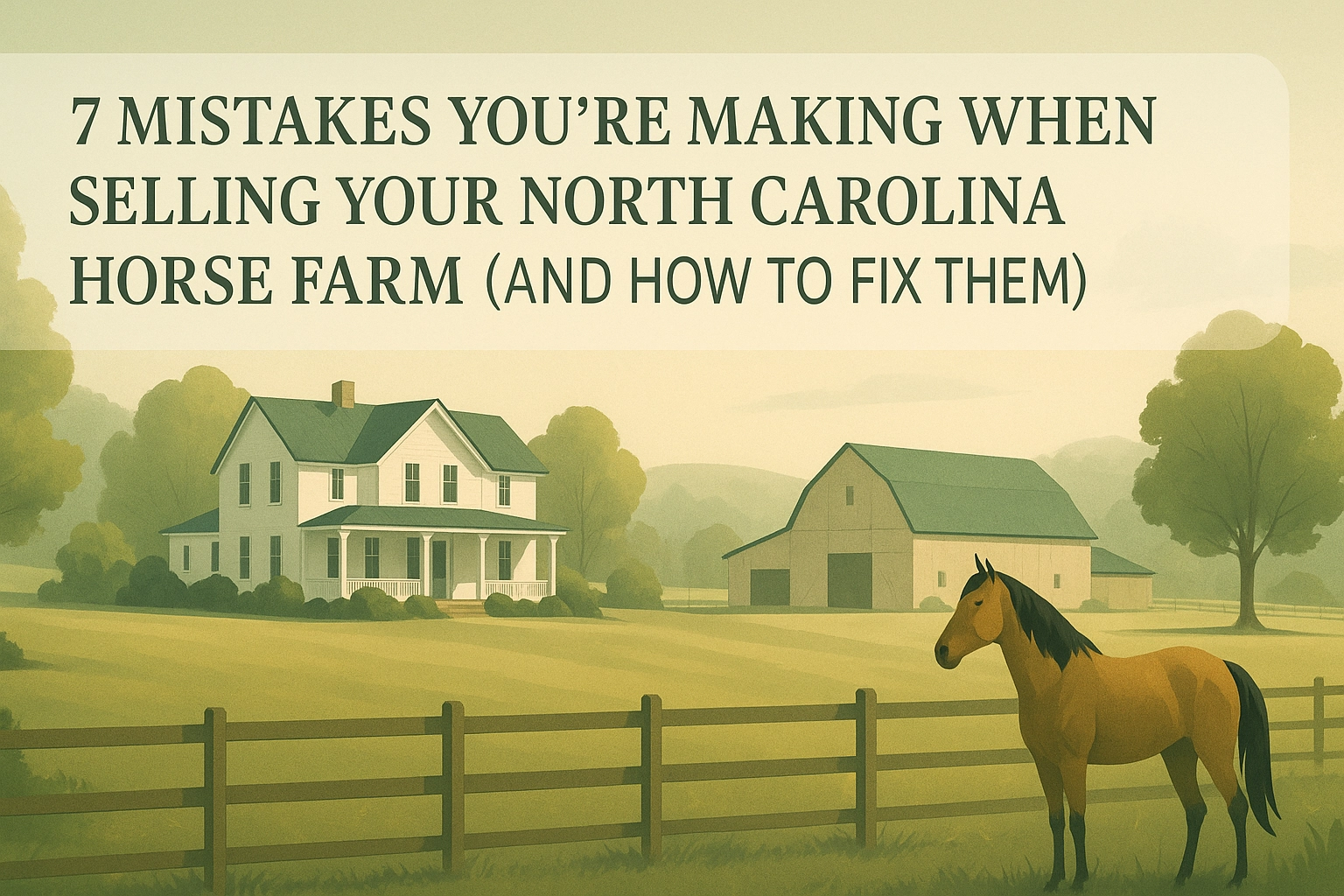 7 Mistakes You're Making When Selling Your North Carolina Horse Farm (And How to Fix Them)