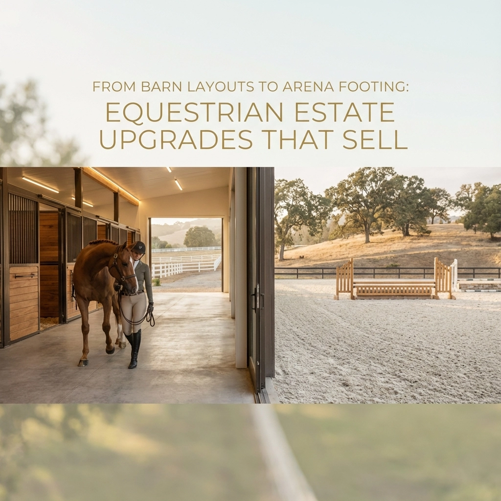 From Barn Layouts to Arena Footing: Equestrian Estate Upgrades That Sell