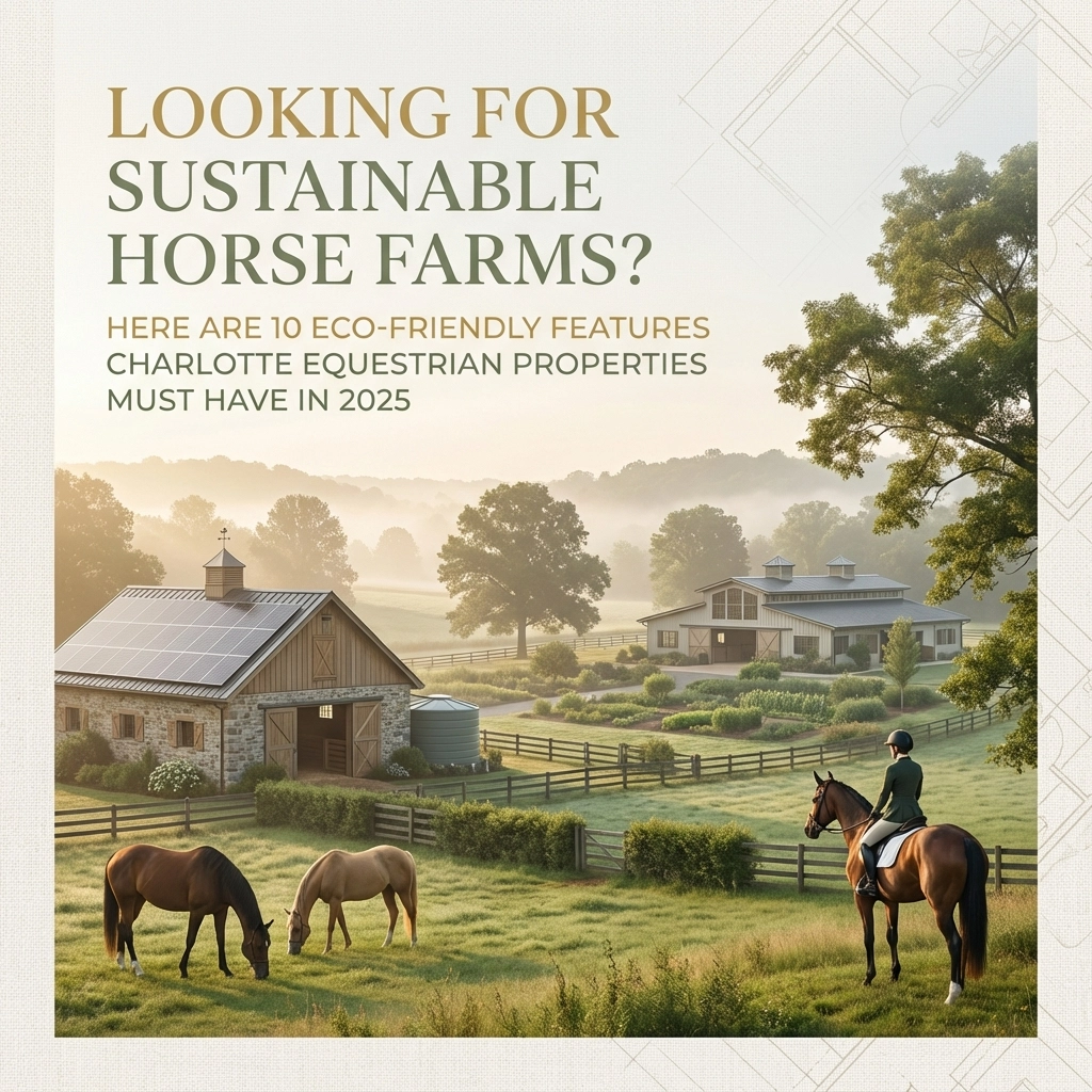 Looking For Sustainable Horse Farms? Here Are 10 Eco-Friendly Features Charlotte Equestrian Properties Must Have in 2025