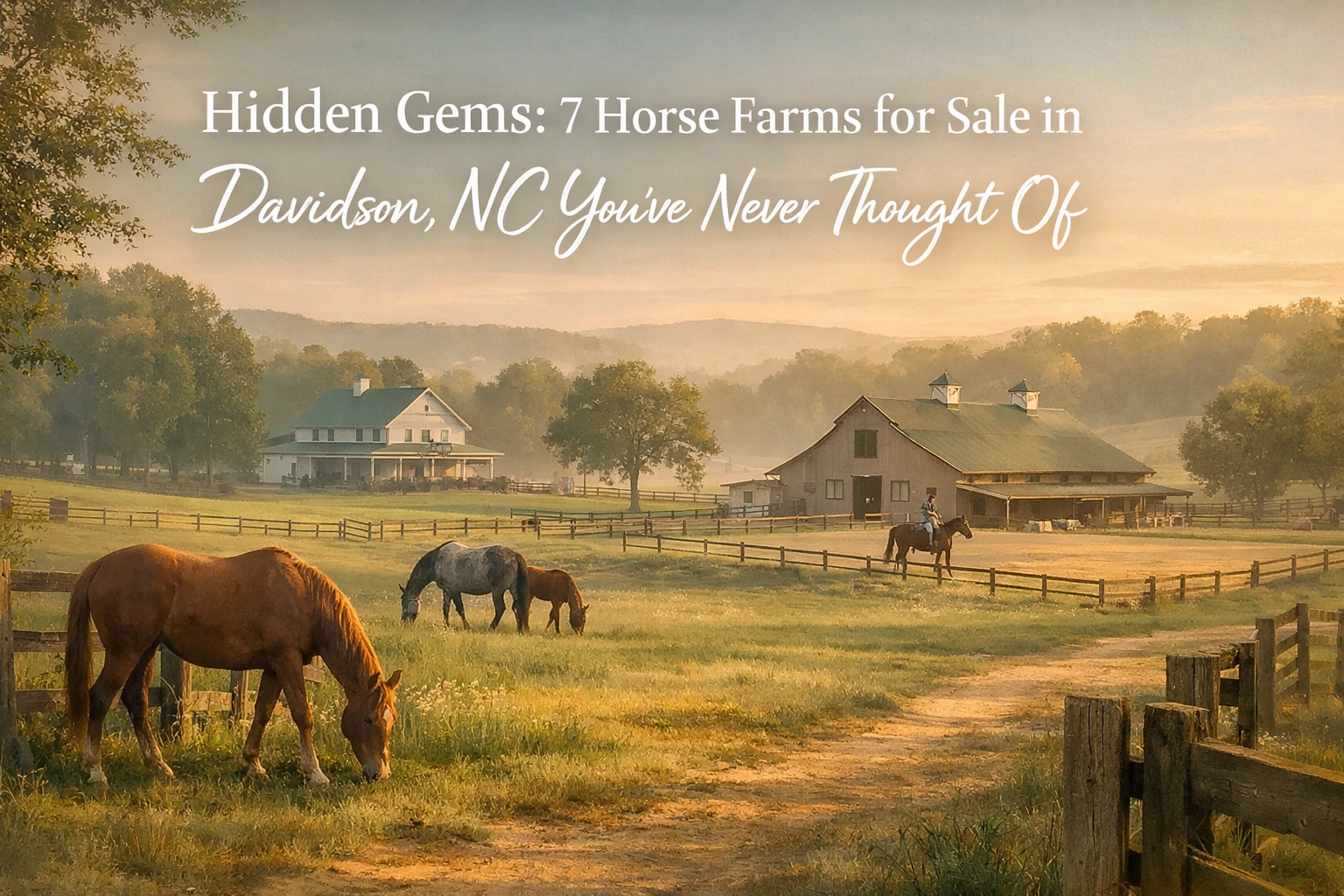 Hidden Gems: 7 Horse Farms for Sale in Davidson, NC You’ve Never Thought Of