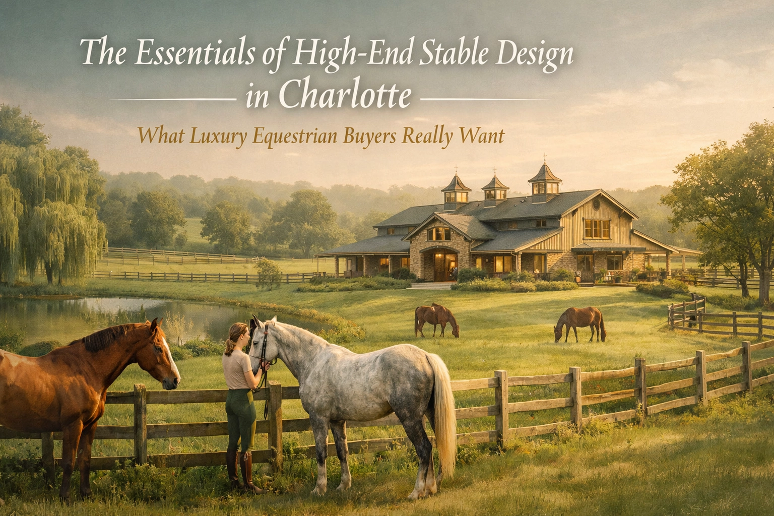 The Essentials of High-End Stable Design in Charlotte: What Luxury Equestrian Buyers Really Want