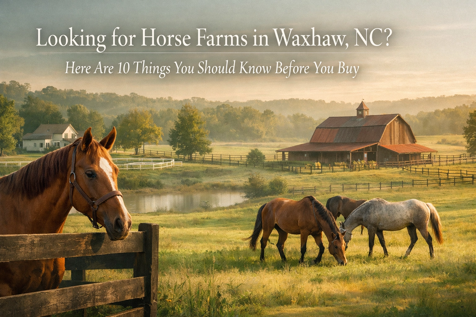 Looking for Horse Farms in Waxhaw, NC? Here Are 10 Things You Should Know Before You Buy