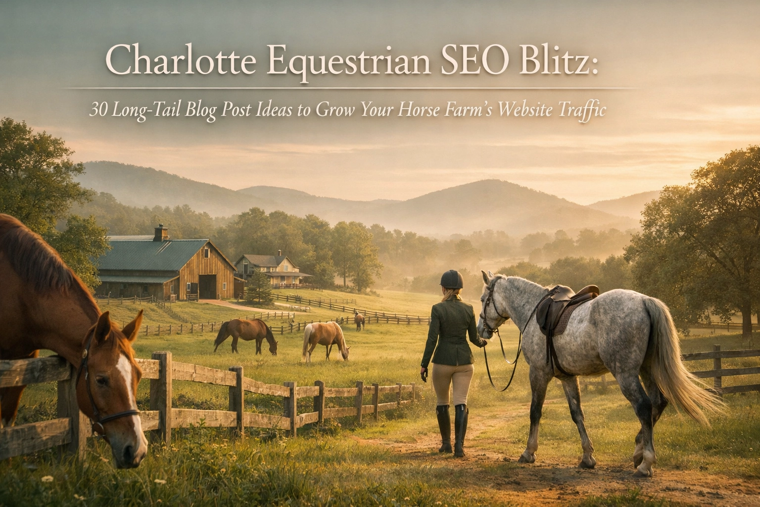 Charlotte Equestrian SEO Blitz: 30 Long-Tail Blog Post Ideas to Grow Your Horse Farm’s Website Traffic
