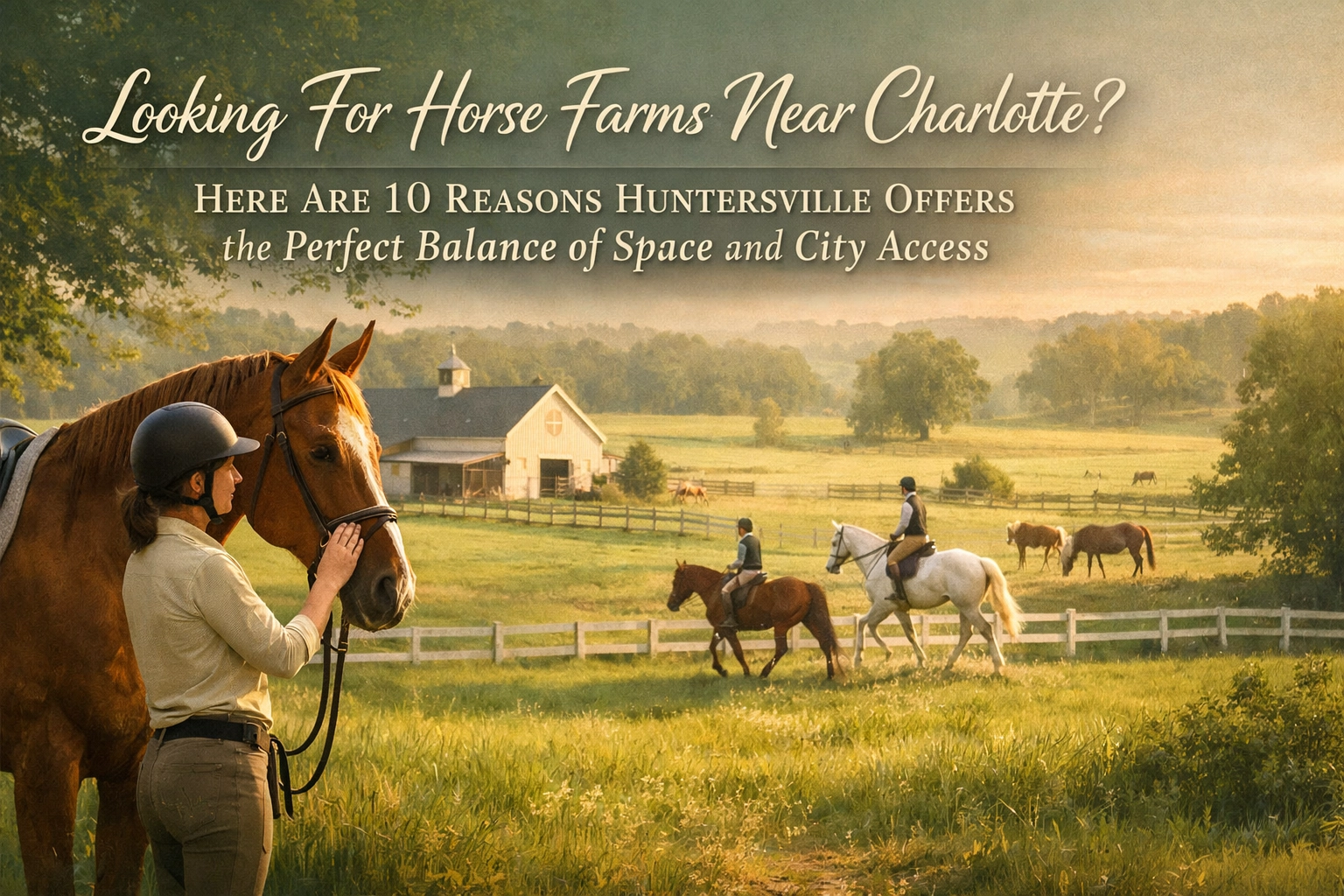 Looking For Horse Farms Near Charlotte? Here Are 10 Reasons Huntersville Offers the Perfect Balance of Space and City Access