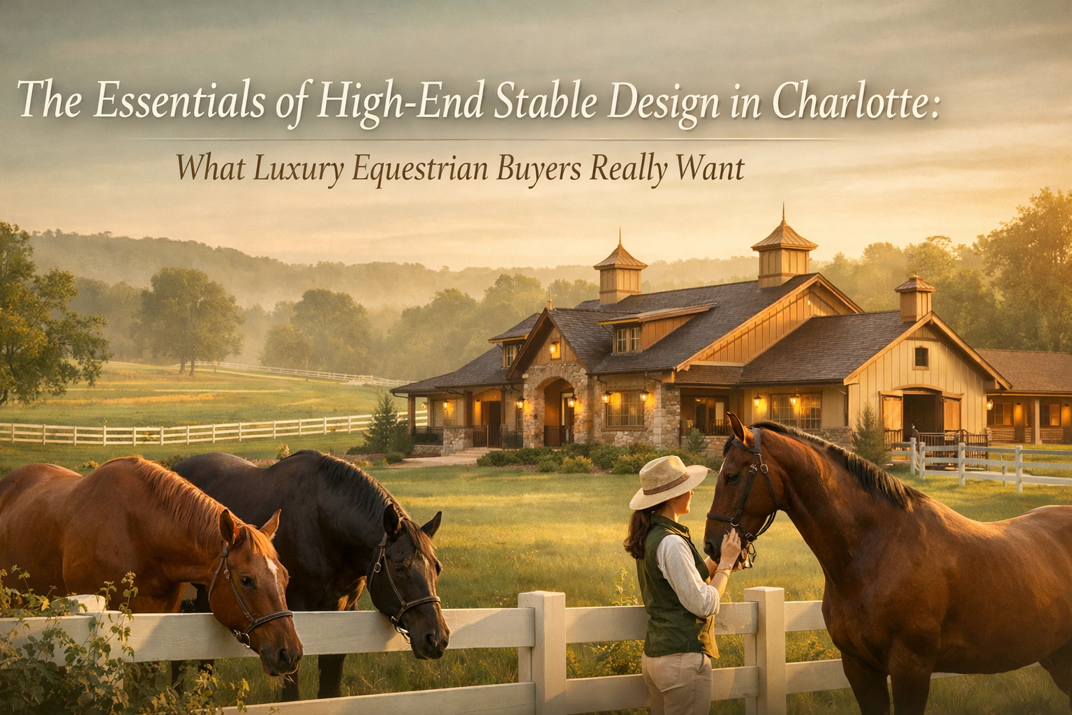 The Essentials of High-End Stable Design in Charlotte: What Luxury Equestrian Buyers Really Want