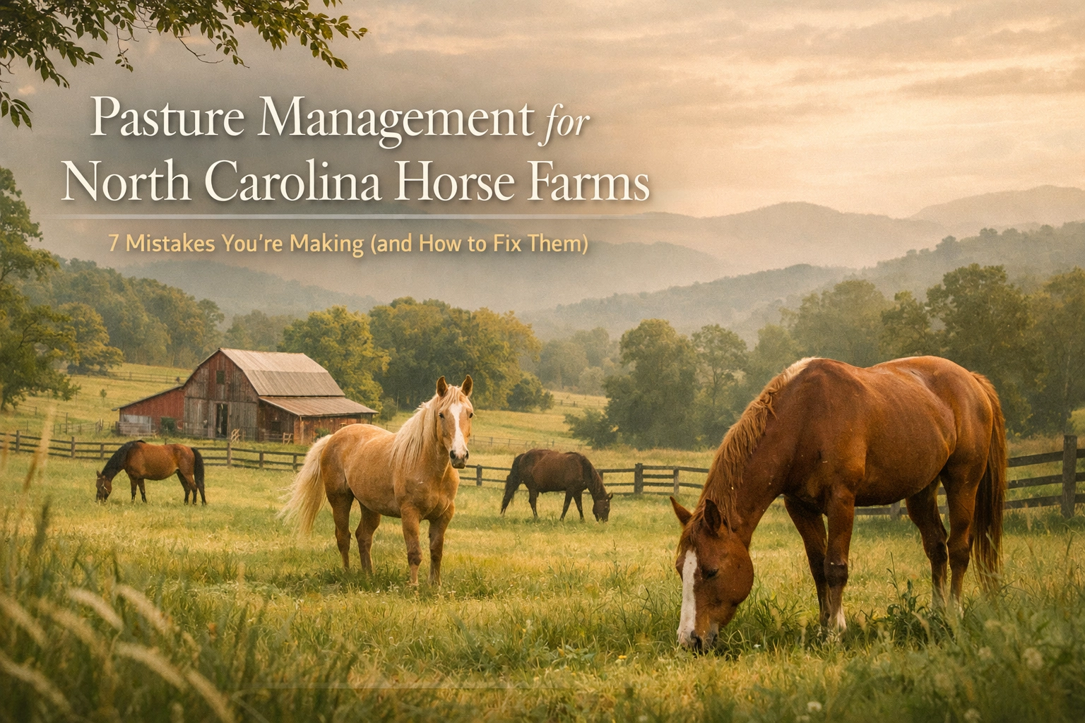 Pasture Management for North Carolina Horse Farms: 7 Mistakes You’re Making (and How to Fix Them)