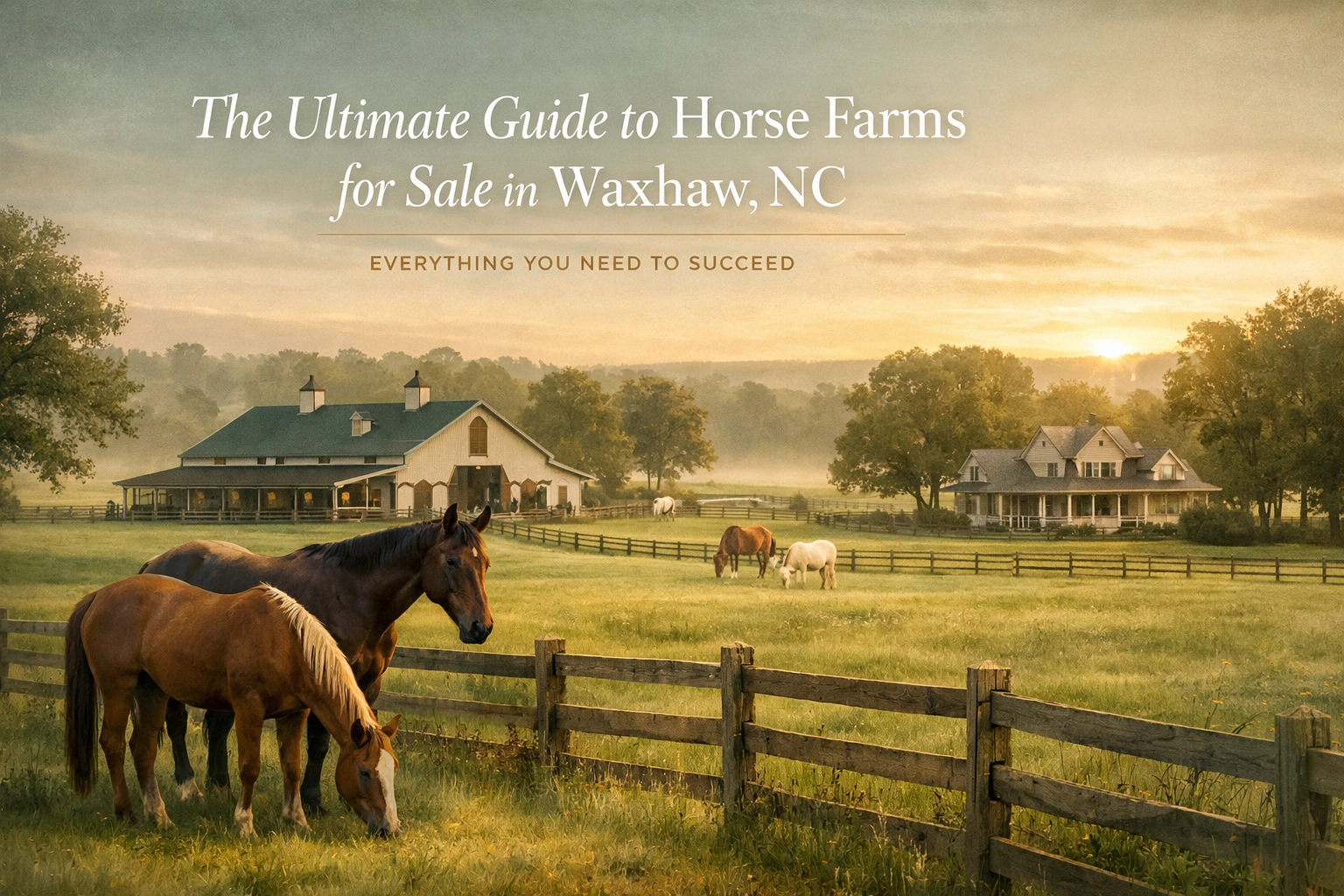 The Ultimate Guide to Horse Farms for Sale in Waxhaw, NC: Everything You Need to Succeed