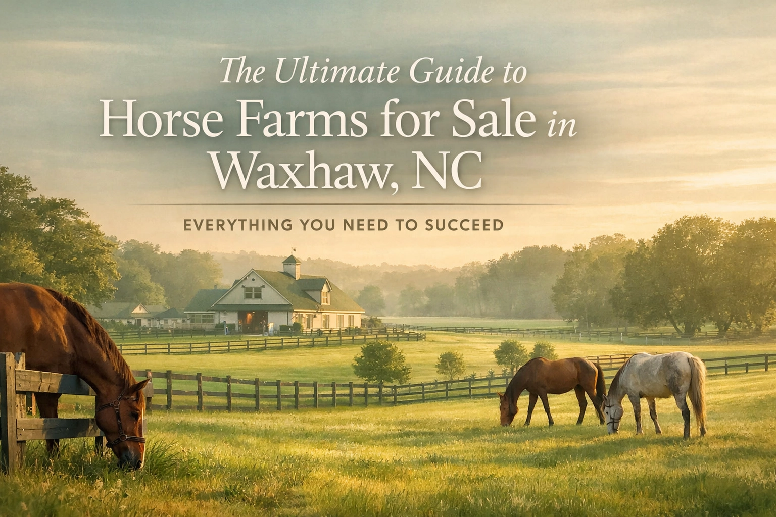 The Ultimate Guide to Horse Farms for Sale in Waxhaw, NC: Everything You Need to Succeed
