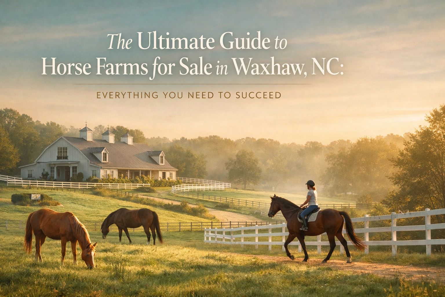 The Ultimate Guide to Horse Farms for Sale in Waxhaw, NC: Everything You Need to Succeed