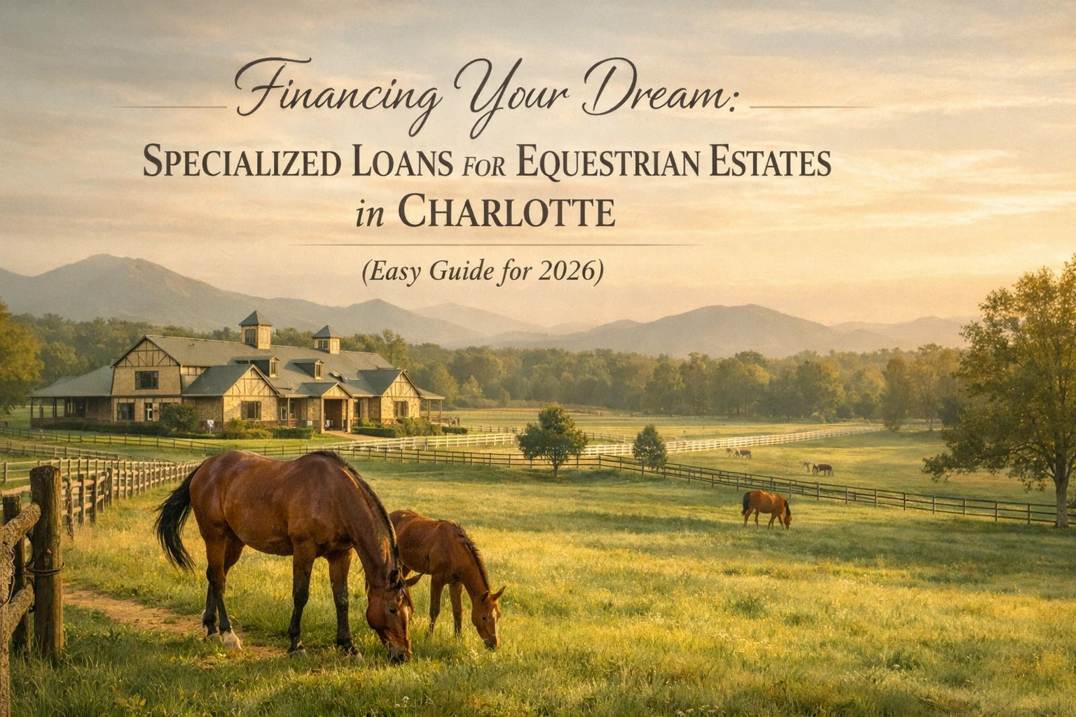 Financing Your Dream: Specialized Loans for Equestrian Estates in Charlotte (Easy Guide for 2026)