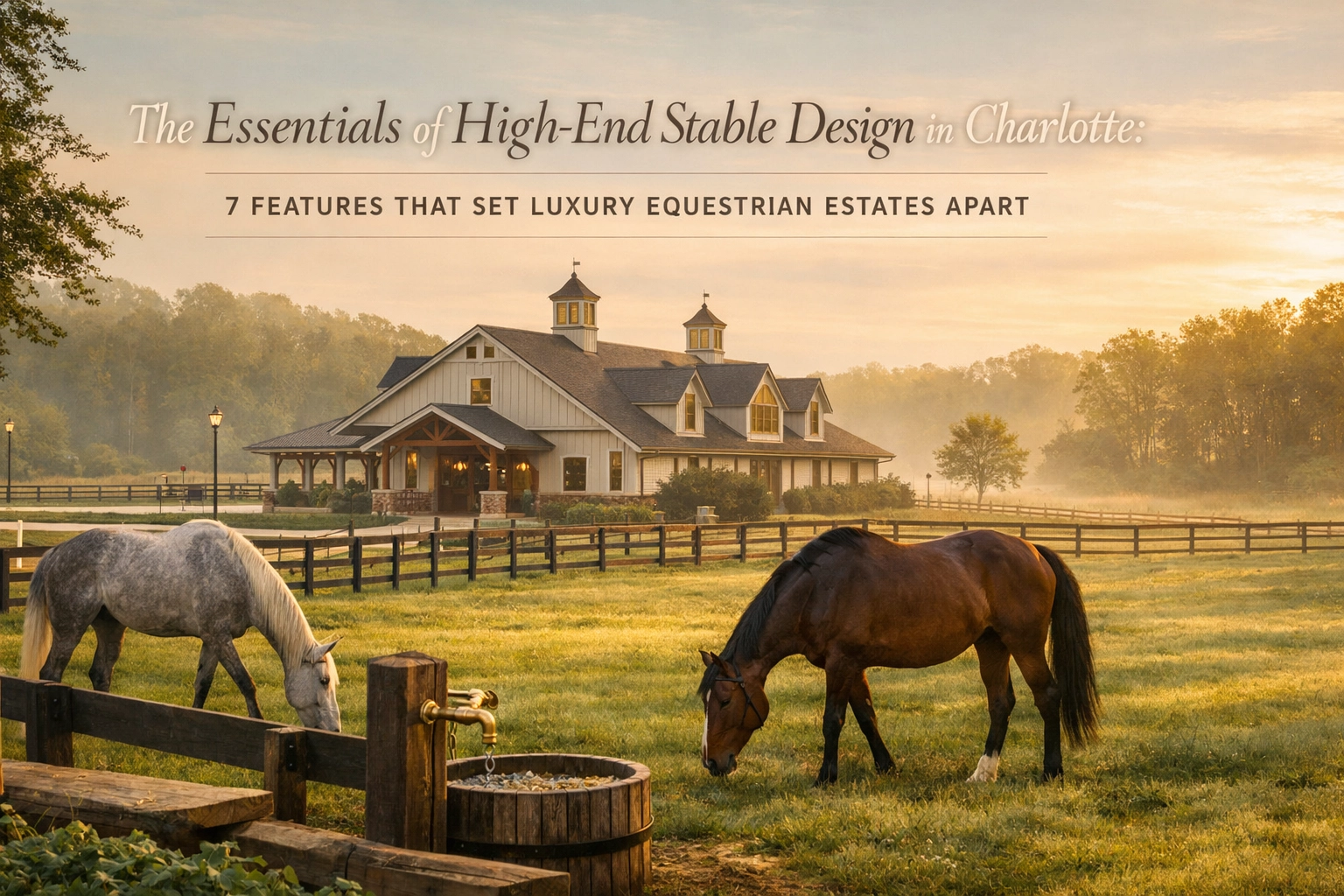 The Essentials of High-End Stable Design in Charlotte: 7 Features That Set Luxury Equestrian Estates Apart
